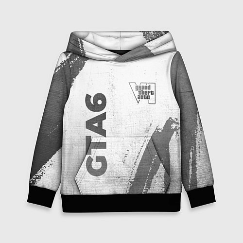 Детская толстовка GTA6 - white gradient вертикально / 3D-Черный – фото 1