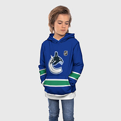 Толстовка-худи детская Ванкувер Кэнакс хоккей, цвет: 3D-белый — фото 2