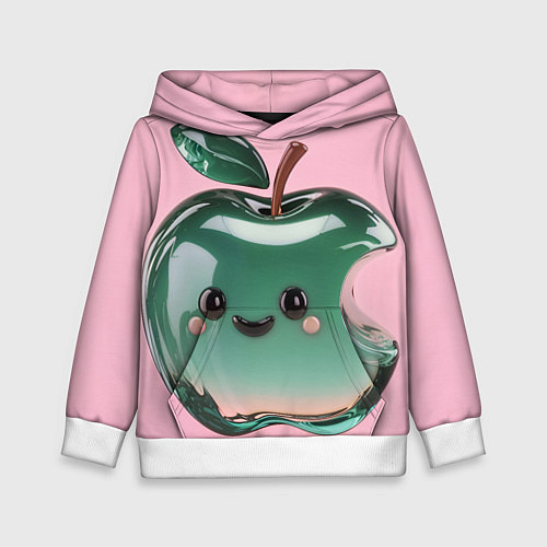 Детская толстовка Кавайное яблоко / 3D-Белый – фото 1