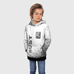 Толстовка-худи детская Rust - white gradient вертикально, цвет: 3D-черный — фото 2