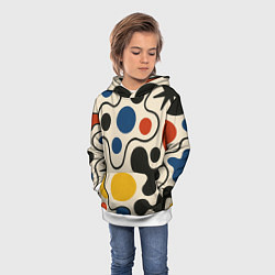 Толстовка-худи детская Пятна, цвет: 3D-белый — фото 2