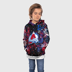 Толстовка-худи детская Colorado Avalanche NHL black, цвет: 3D-белый — фото 2