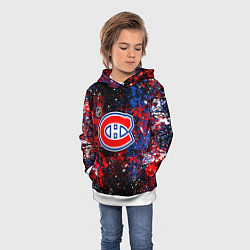 Толстовка-худи детская Montreal Canadiens NHL black, цвет: 3D-белый — фото 2