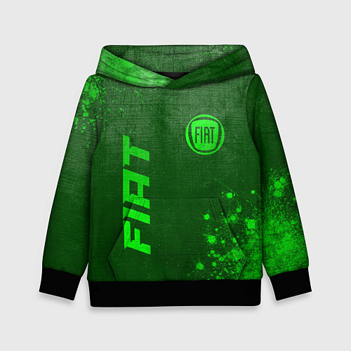 Детская толстовка Fiat - green gradient вертикально / 3D-Черный – фото 1
