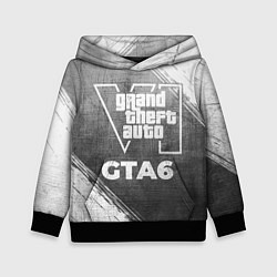 Толстовка-худи детская GTA6 - grey gradient, цвет: 3D-черный