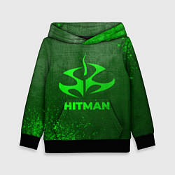Толстовка-худи детская Hitman - green gradient, цвет: 3D-черный