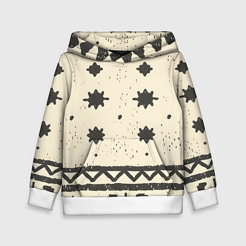 Детская толстовка Африканские примитивные узоры / 3D-Белый – фото 1