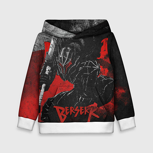 Детская толстовка Берсерк черный рыцарь / 3D-Белый – фото 1