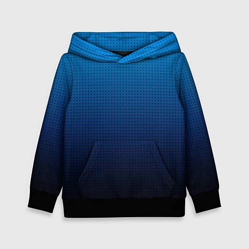 Детская толстовка Из голубого в чёрный градиент с точками / 3D-Черный – фото 1