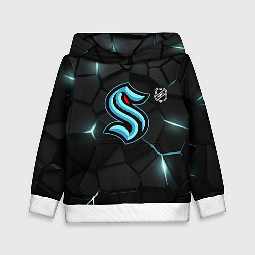 Детская толстовка Сиэтл Кракен - НХЛ хоккей / 3D-Белый – фото 1