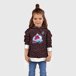 Толстовка-худи детская Колорадо Эвеланш - соты с подсветкой, цвет: 3D-белый — фото 2