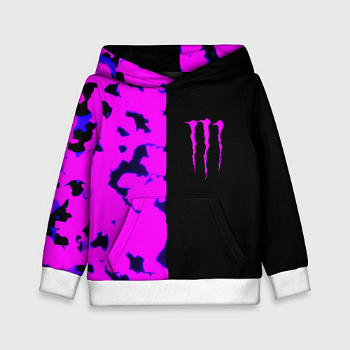 Детская толстовка Monster energy neon camo / 3D-Белый – фото 1