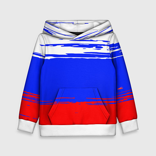 Детская толстовка Патриот - флаг / 3D-Белый – фото 1