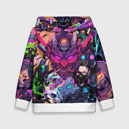 Детская толстовка Стиль Cyberpunk / 3D-Белый – фото 1