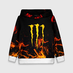Детская толстовка Monster energy orange fire
