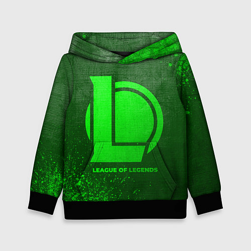 Детская толстовка League of Legends - green gradient / 3D-Черный – фото 1