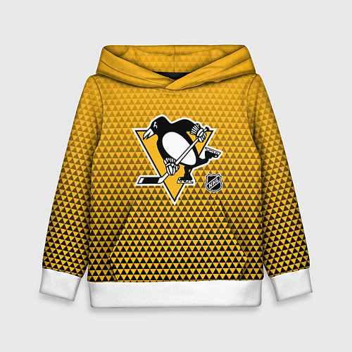 Детская толстовка Питтсбург Пингвинз - черный и желтый / 3D-Белый – фото 1