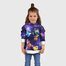 Толстовка-худи детская Among Us космос, цвет: 3D-белый — фото 2