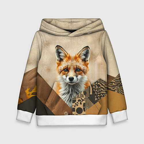Детская толстовка Удивительный рыжий лисёнок / 3D-Белый – фото 1