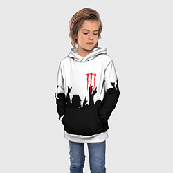 Толстовка-худи детская Monster energy rock black, цвет: 3D-белый — фото 2