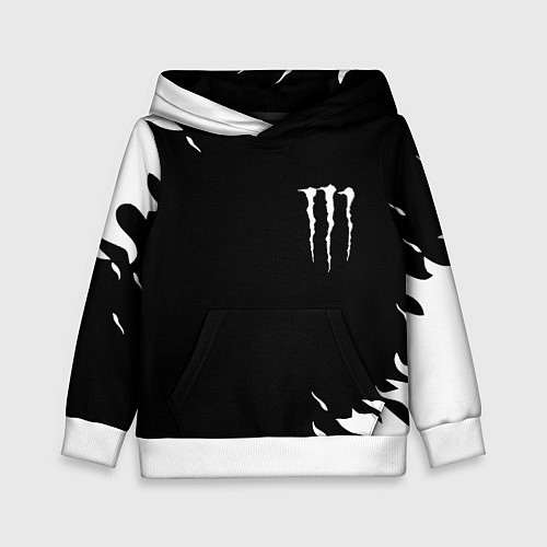 Детская толстовка Monster energy fire white / 3D-Белый – фото 1