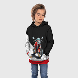 Толстовка-худи детская Ducati Racer, цвет: 3D-красный — фото 2