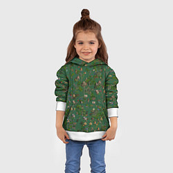Толстовка-худи детская Земли Крепости - Герои 3, цвет: 3D-белый — фото 2