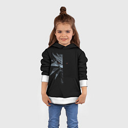 Толстовка-худи детская Зверь в полумраке - Ведьмак 3, цвет: 3D-белый — фото 2