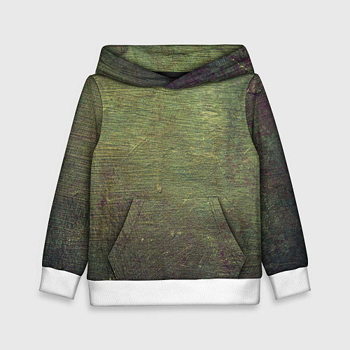 Детская толстовка Абстракция - old board painted with green paint / 3D-Белый – фото 1