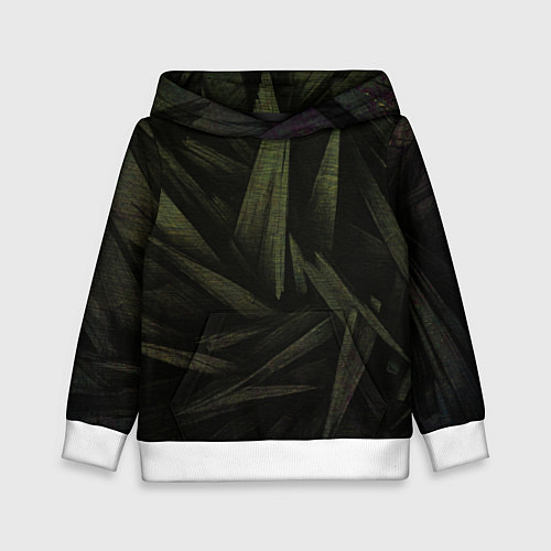 Детская толстовка Абстракция - green triangles / 3D-Белый – фото 1