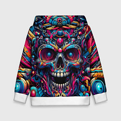 Детская толстовка Colorful cyber skull - pattern
