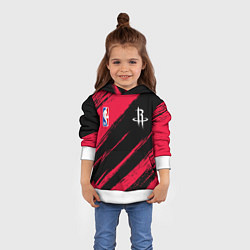 Толстовка-худи детская Хьюстон Рокетс - цвета команды, цвет: 3D-белый — фото 2