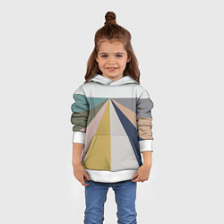 Толстовка-худи детская Черное солнце красная луна, цвет: 3D-белый — фото 2