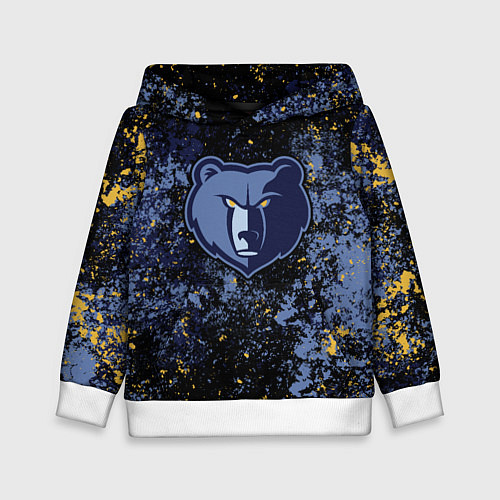 Детская толстовка Мемфис Гриззлис - цветовой хаос / 3D-Белый – фото 1