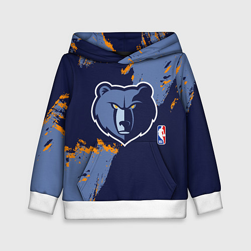 Детская толстовка Мемфис Гриззлис - логотип команды / 3D-Белый – фото 1