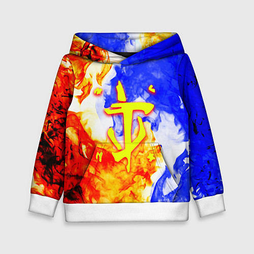 Детская толстовка Doom битва огня / 3D-Белый – фото 1