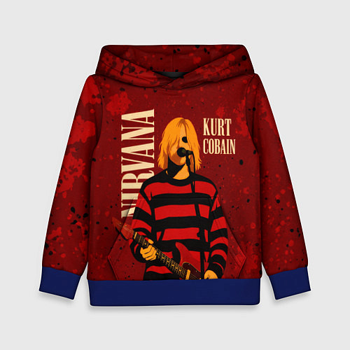 Детская толстовка Нирвана, гранж из 90-х / 3D-Синий – фото 1