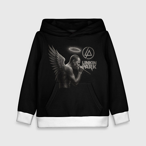 Детская толстовка Честер Беннингтон - LP angel / 3D-Белый – фото 1
