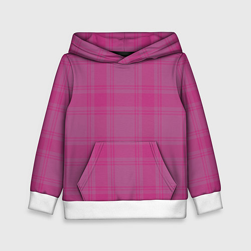 Детская толстовка Checkered pink / 3D-Белый – фото 1
