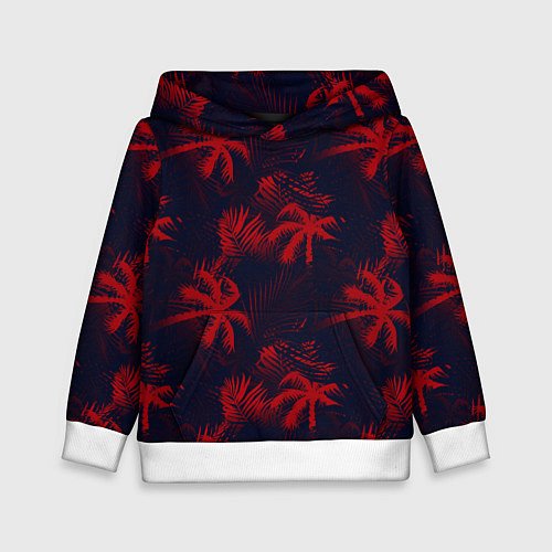 Детская толстовка Palm black red / 3D-Белый – фото 1