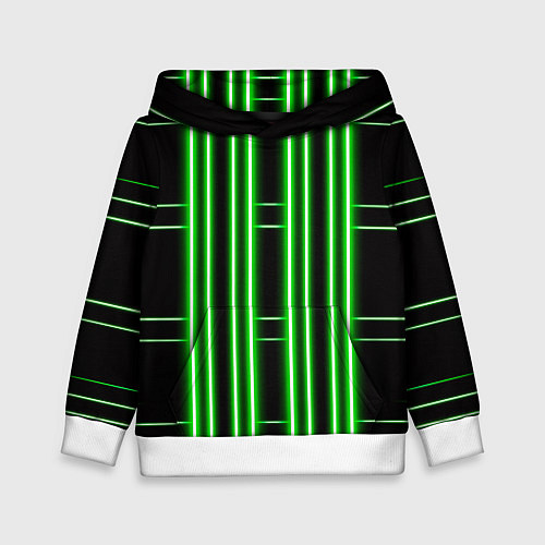 Детская толстовка Neon green / 3D-Белый – фото 1