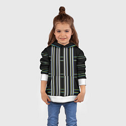 Толстовка-худи детская Neon yellow blue white, цвет: 3D-белый — фото 2