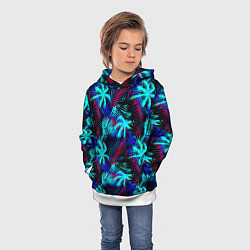 Толстовка-худи детская Palm blue light blue, цвет: 3D-белый — фото 2
