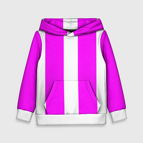Детская толстовка Color white pink line / 3D-Белый – фото 1