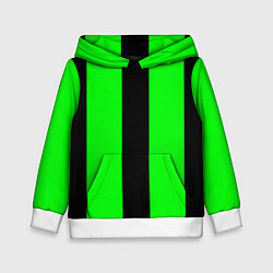 Детская толстовка Color green black line