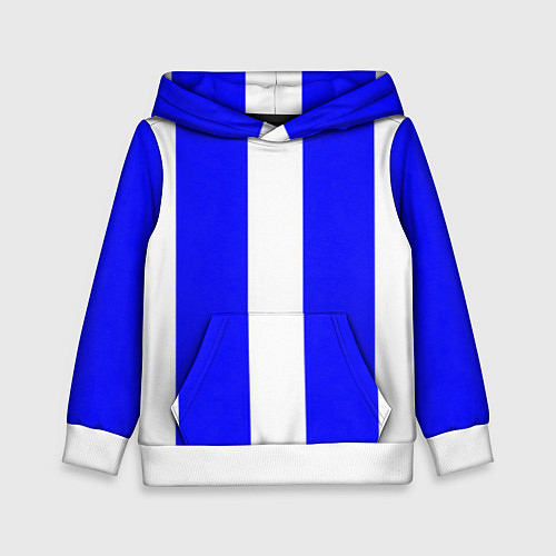 Детская толстовка Color white blue line / 3D-Белый – фото 1