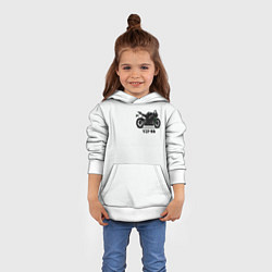 Толстовка-худи детская Sports bikes, цвет: 3D-белый — фото 2