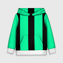Детская толстовка Color turquoise black line