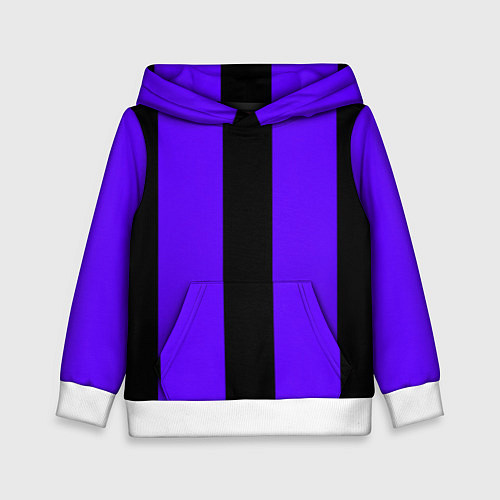 Детская толстовка Color purple black stripes / 3D-Белый – фото 1