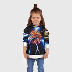 Толстовка-худи детская Anime Demon Slayer Zenitsu, цвет: 3D-белый — фото 2